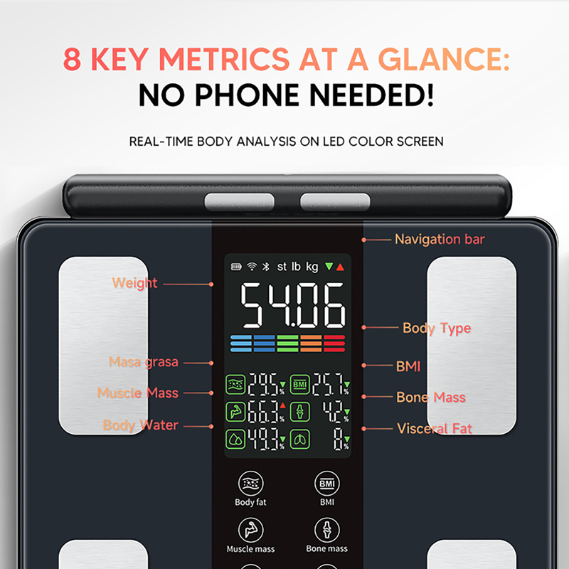 Body Fat Scale Smart - Balança Corporal Inteligente Nova Balança de