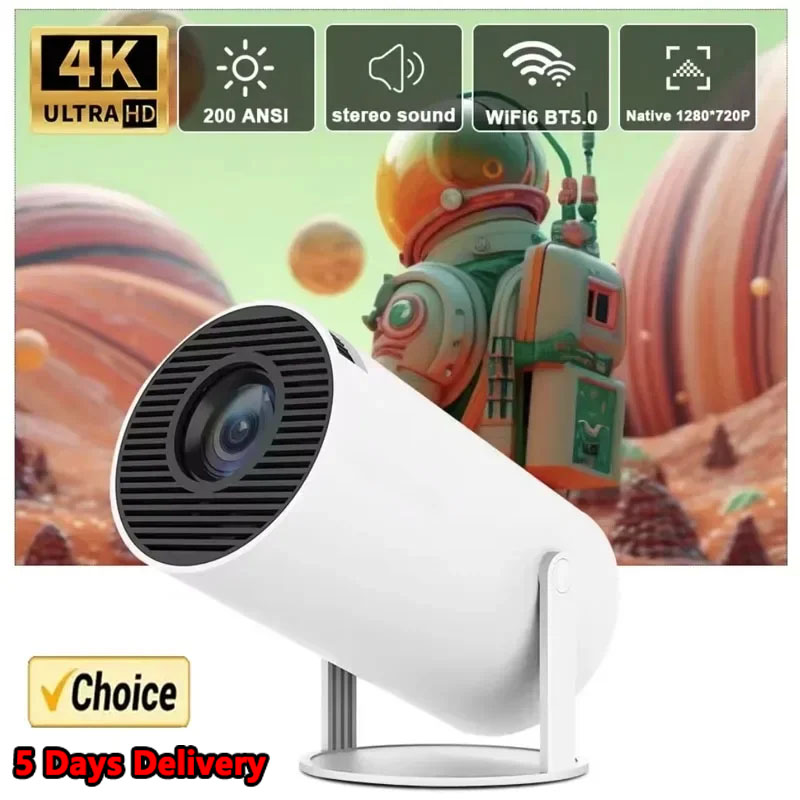 Mini Projector Portable - Novo Projetor 4K Android 11 Mini