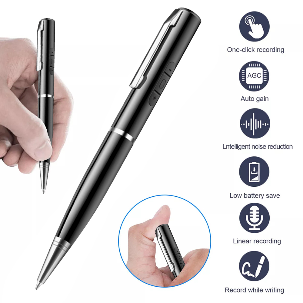 Voice Recorder Pen - Caneta ativada digital 360, dispositivo de