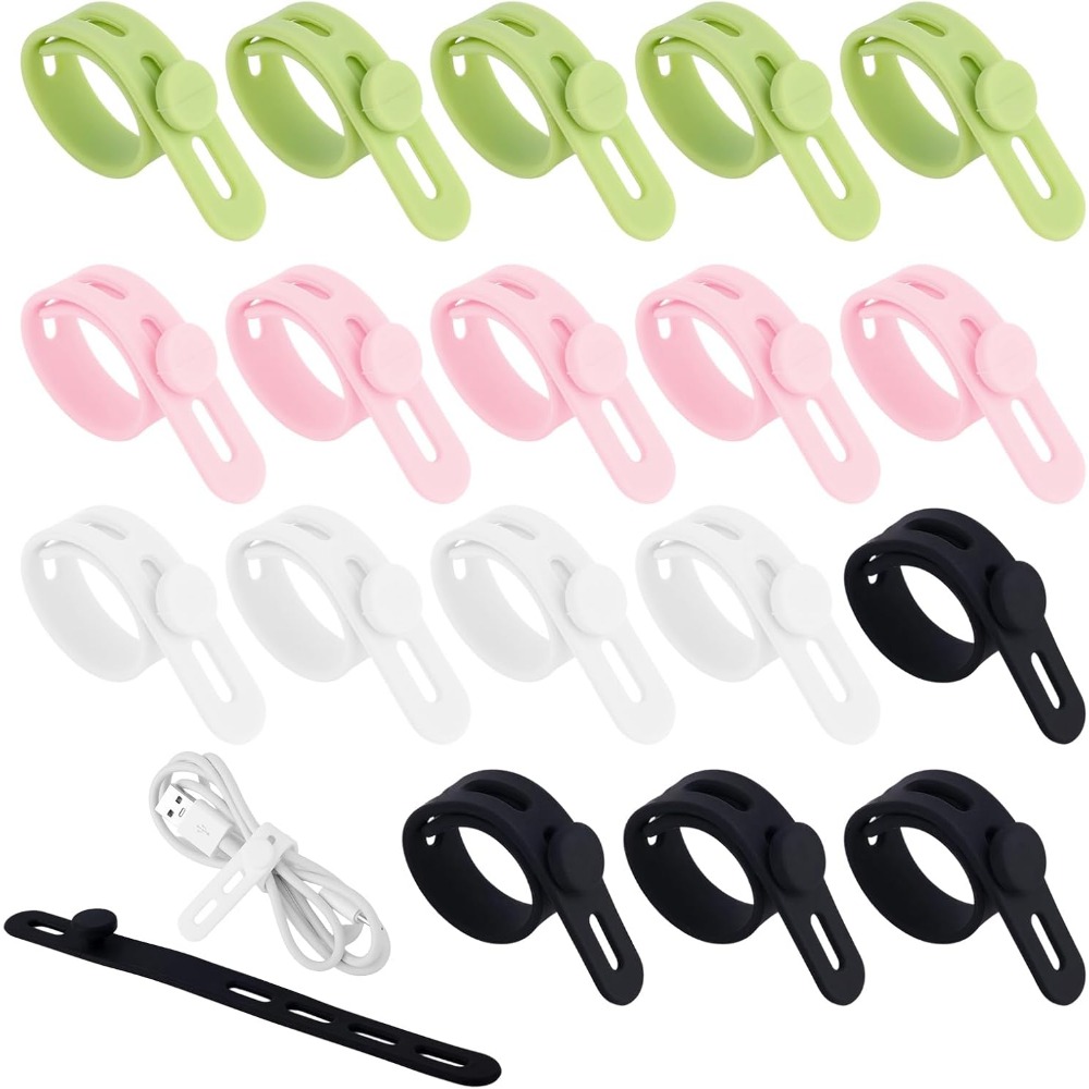 Electronics For Home - 20 Peças de Abraçadeiras de Silicone: