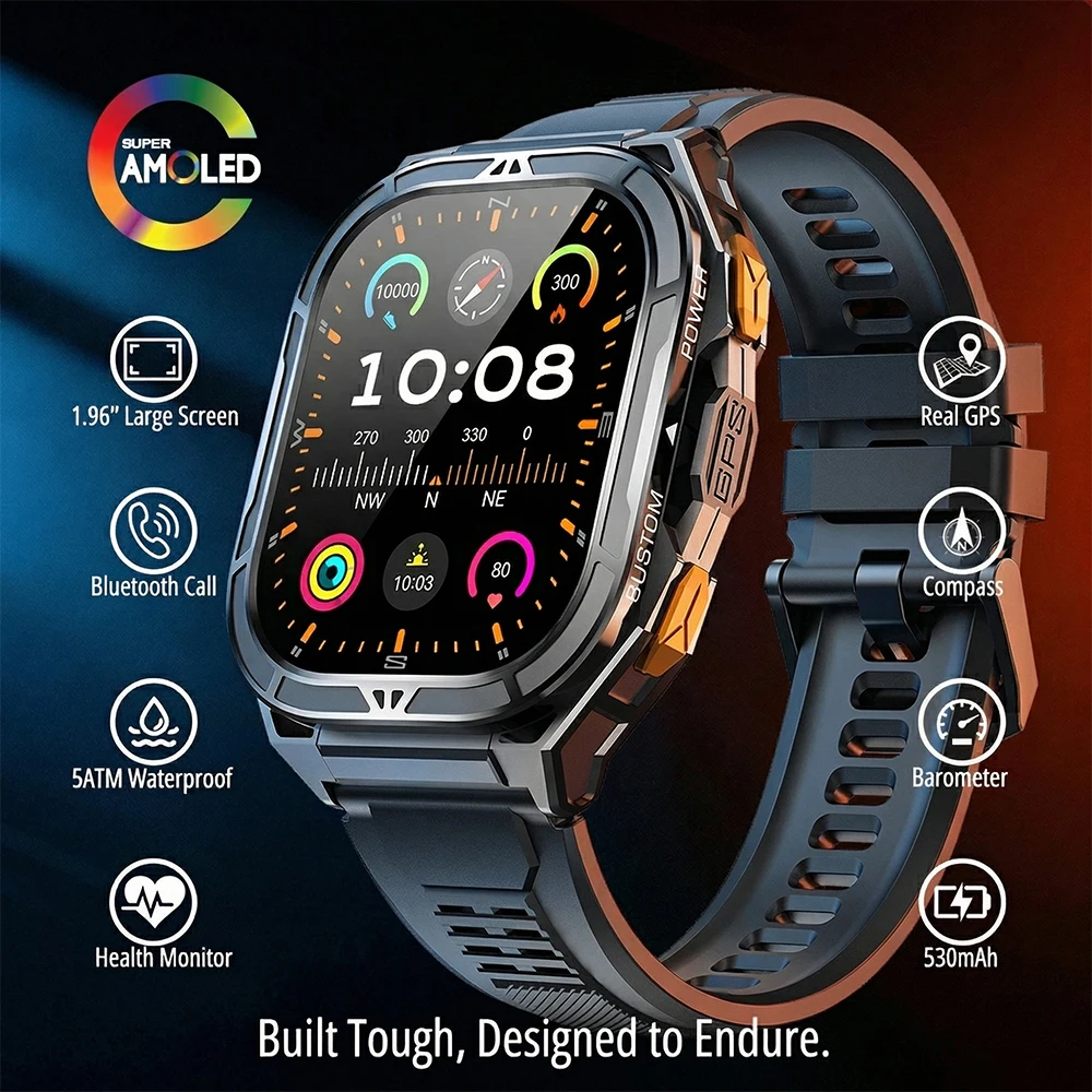 Electronics Quiz - Smartwatch AMOLED de Luxo com GPS