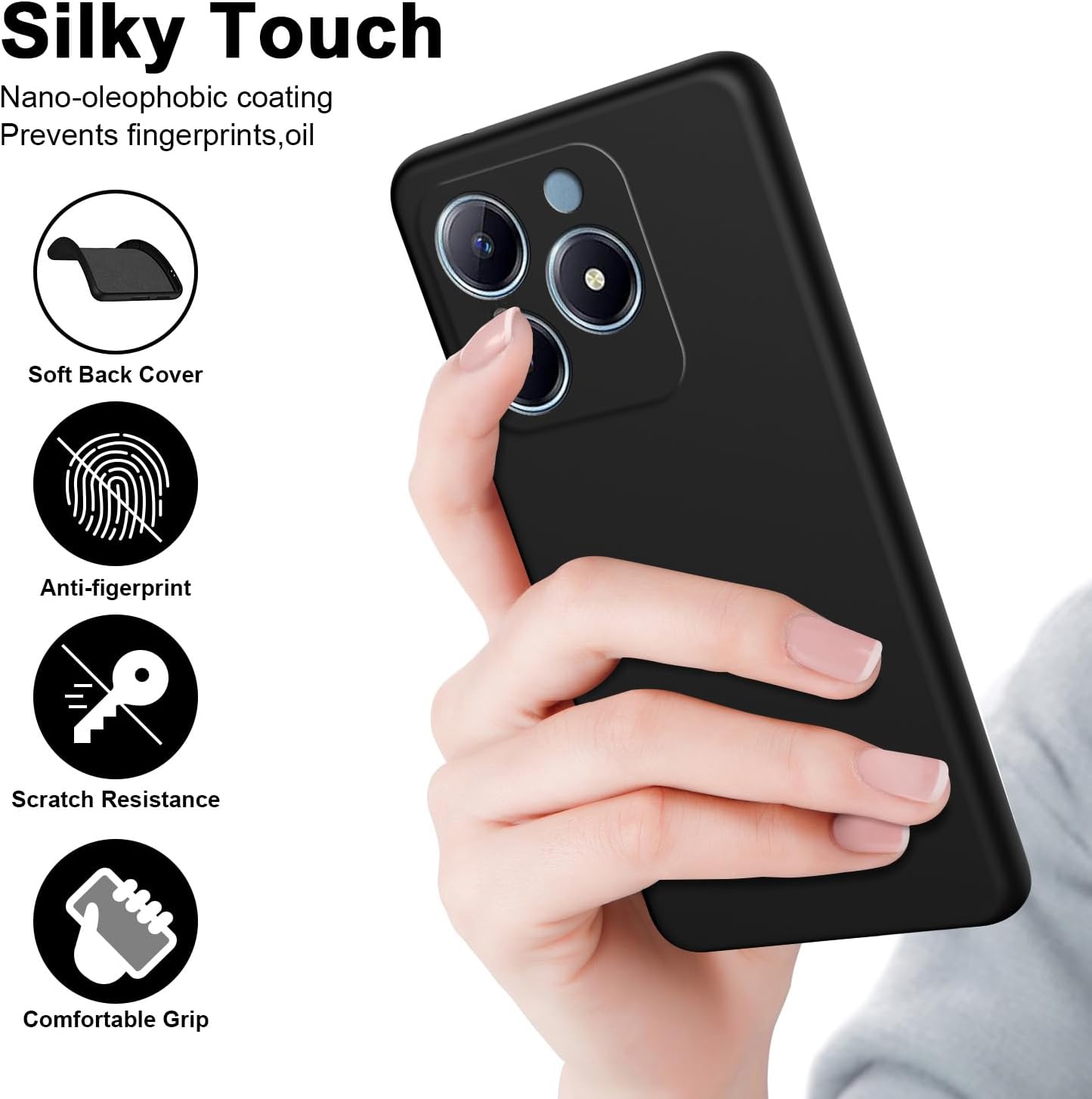 Capa de silicone líquido flexí - Realme Note 50 avaliação e preço