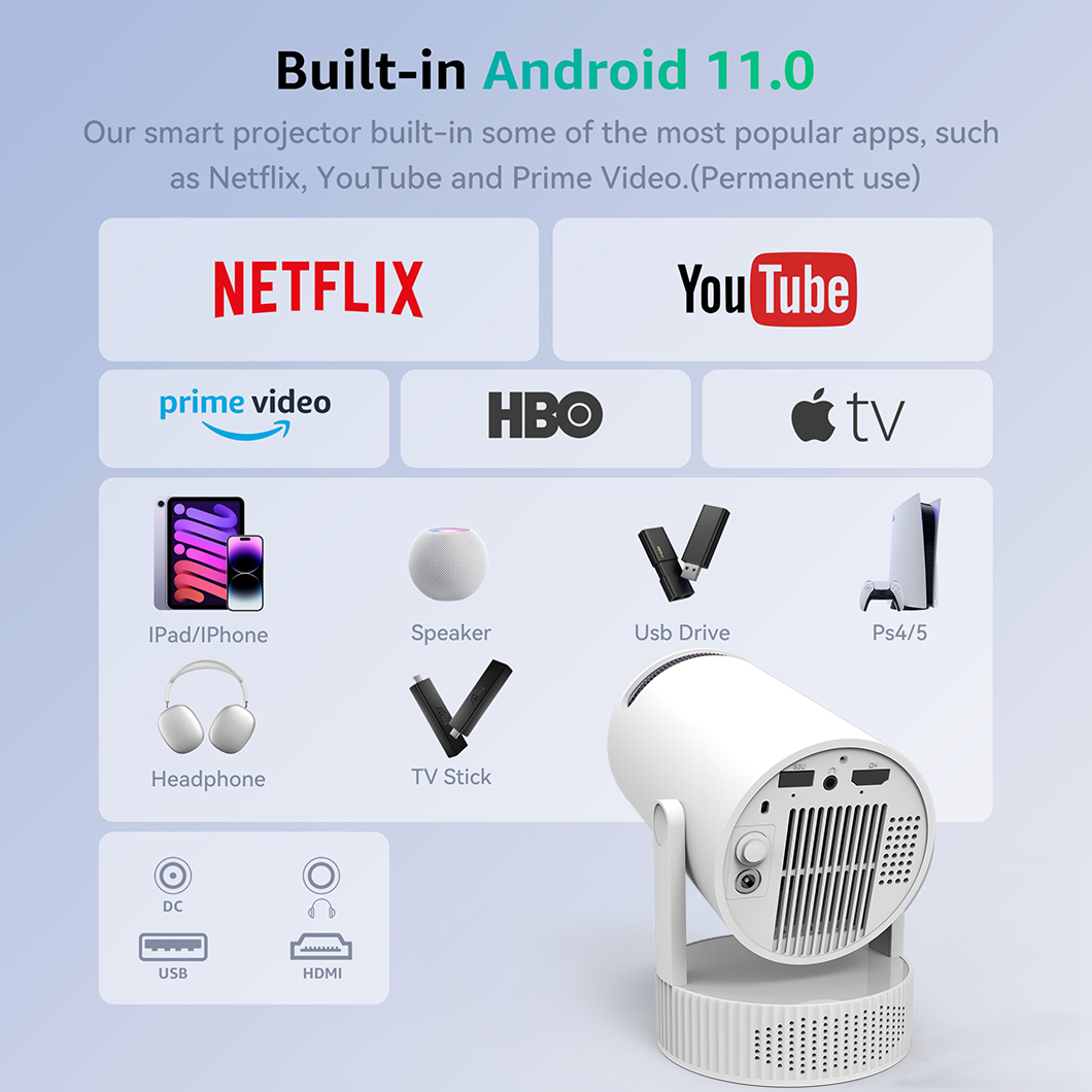 Projetor Mini Recarregável HY3 - Mini Projector Portable avaliação e preço