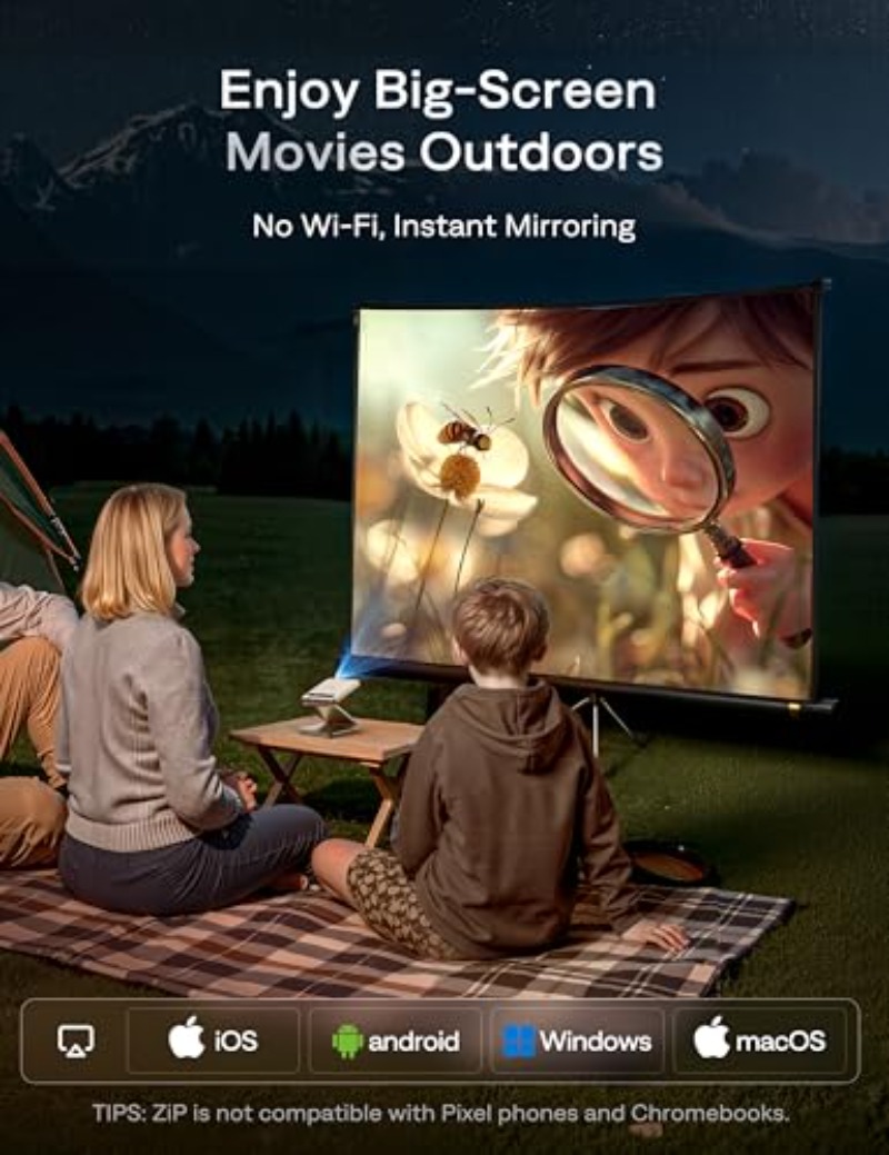 Projetor Portátil Yinzam ZIP G - Mini Projector Portable avaliação e preço