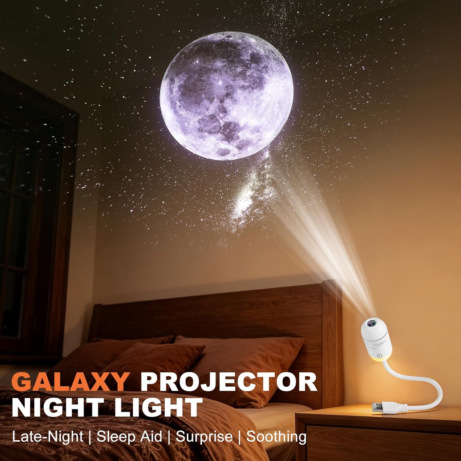 Projetor de Galáxia 2 em 1, Lu - Mini Projector Portable avaliação e preço